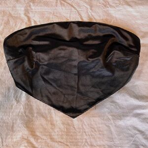 Elegant Black Satin Scarf